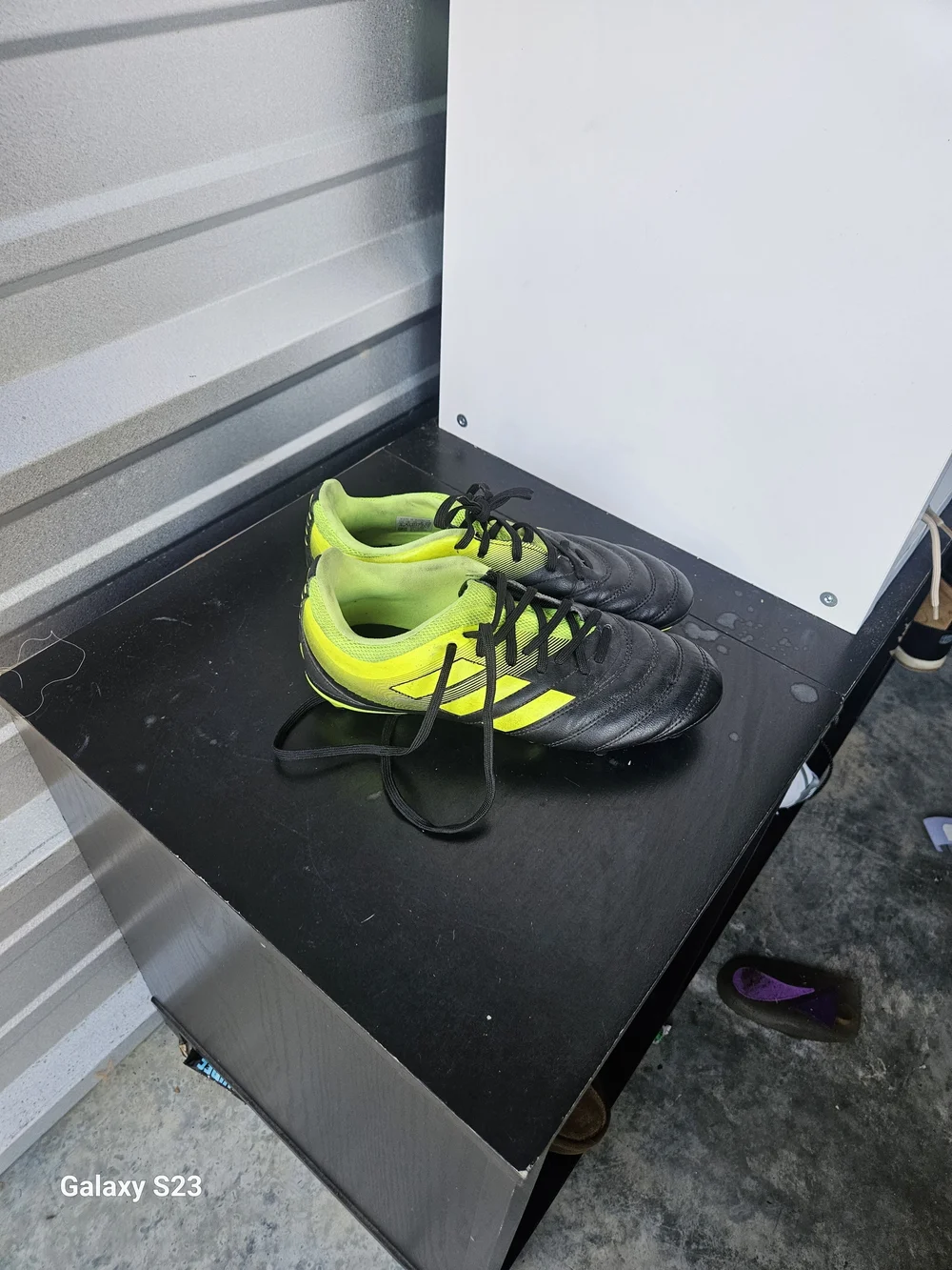 Adidas Copa FG Soccer Cleats Size 5 Black Neon Solar Yellow Leather